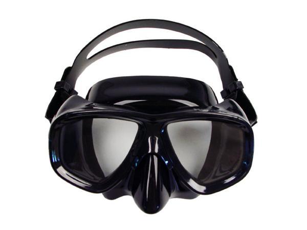 Low-profile dual lens mask with black frame and black skirt – Living ...