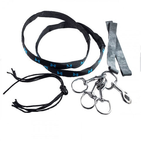Side Mount rigging kit includes 2 cylinder bands with nylon cover and two 1 inch bolt snaps